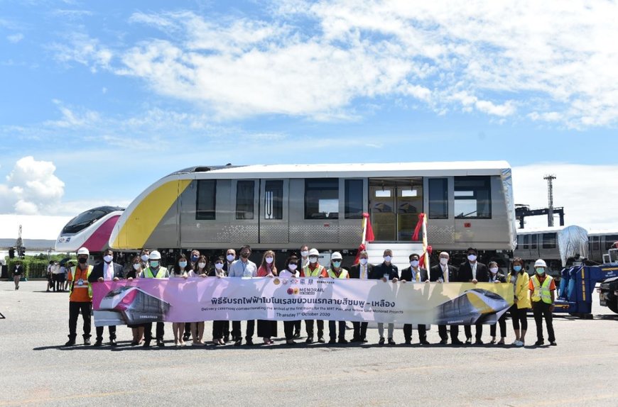 Bombardier presents its first monorails for Bangkok’s Pink and Yellow lines in Thailand